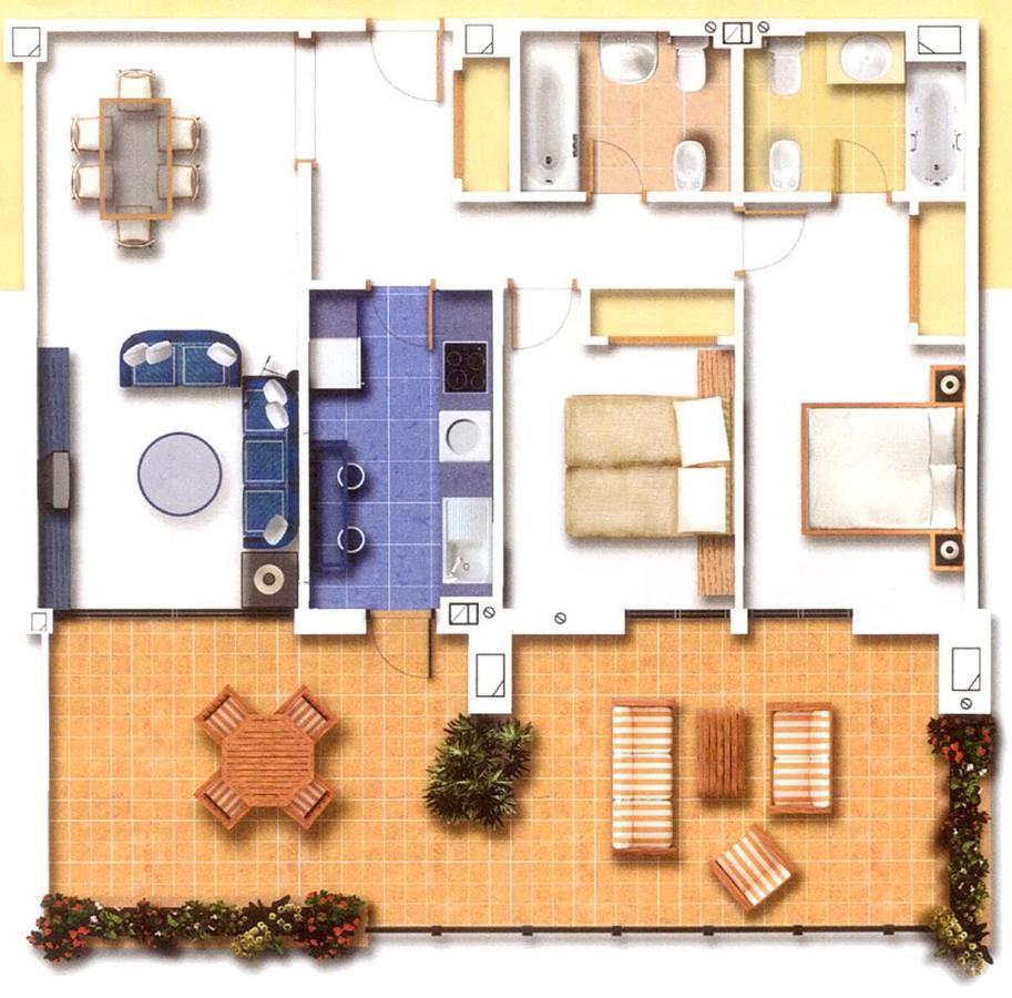אסטפונה Salinas. Apartment For 4. Terrace/Parking/Pools/Gym/4Mins Beach מראה חיצוני תמונה
